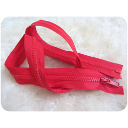 Reißverschluss aus Kunststoff 5mm trennbar 85cm -Rot